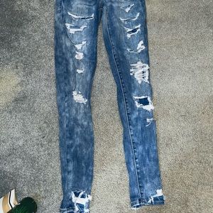 American Eagle Blue Ripped Jeans Size 2 Regular